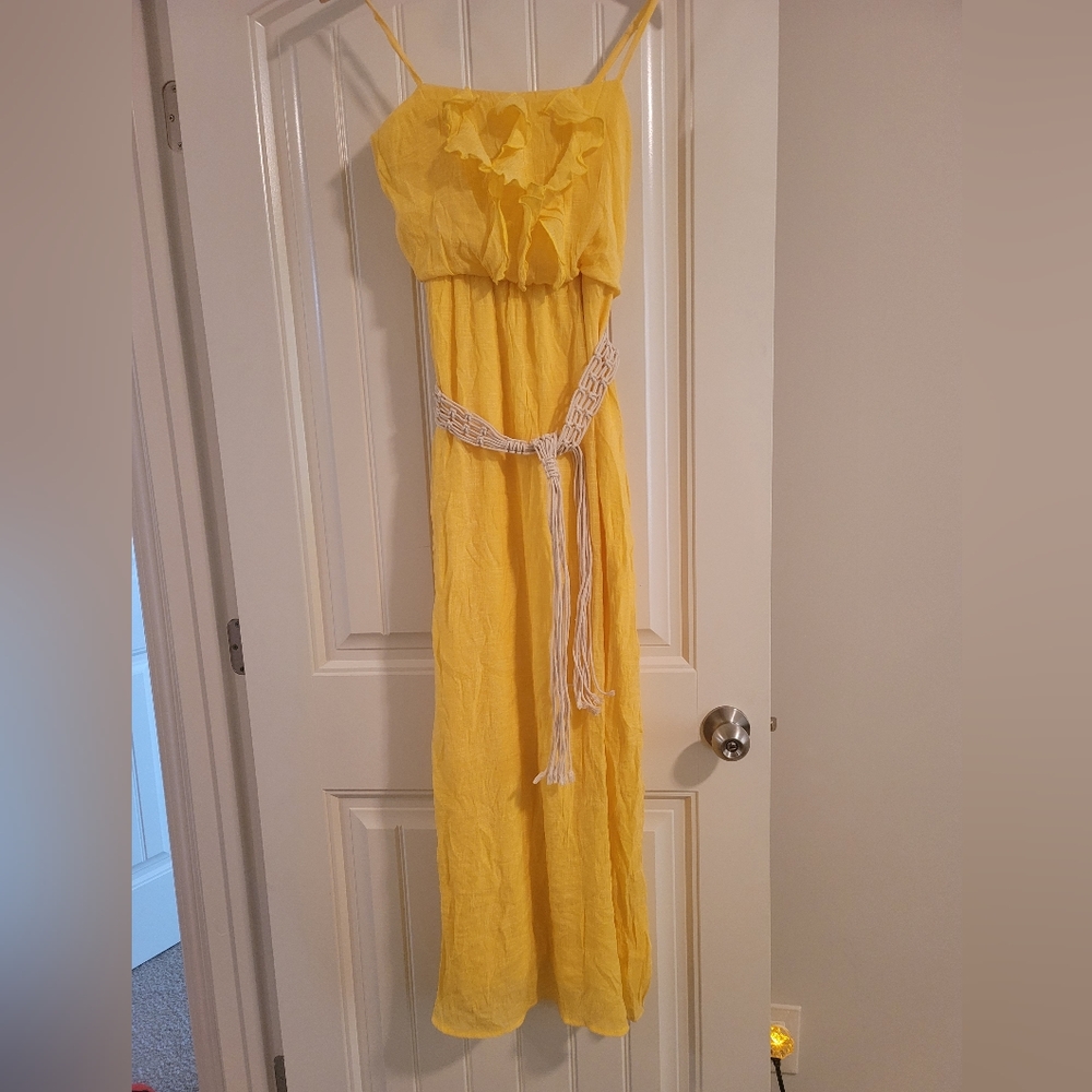 Yellow long dress